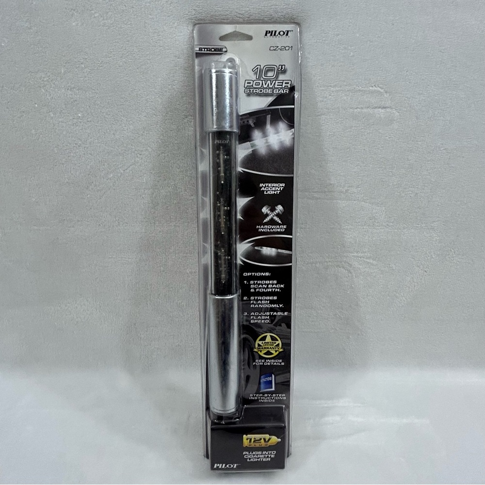 Pilot Automotive 10” Power Strobe Bar Interior Accent Light CZ-201 NEW.